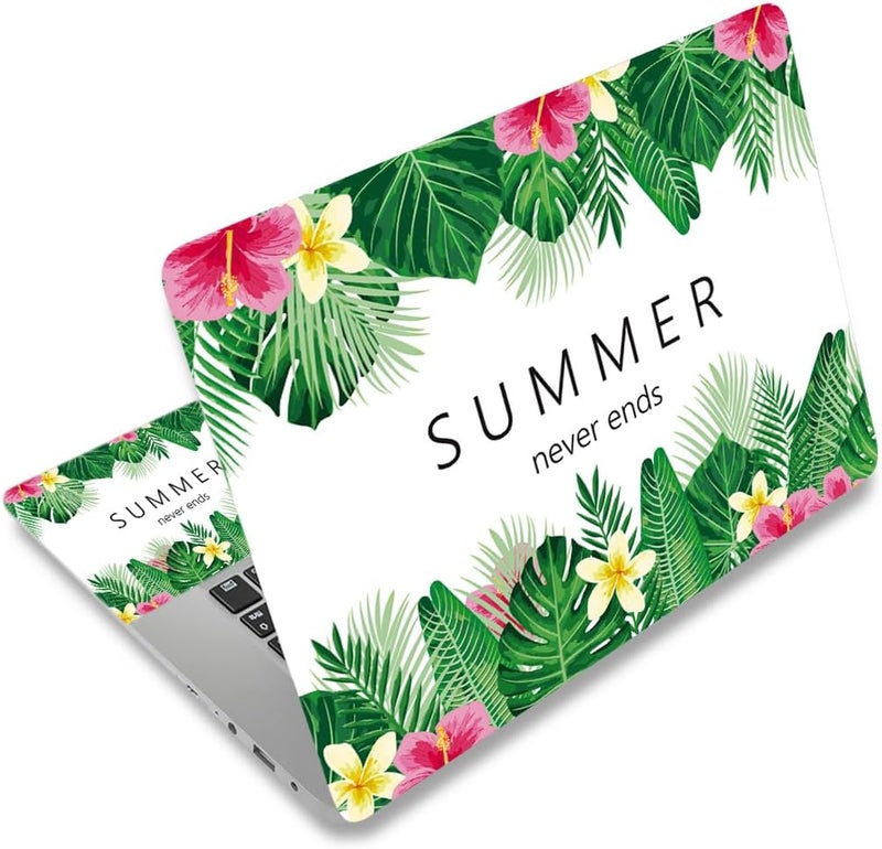 12.1 13 13.3 14 15.4 15.6 Inches Laptop Skin Sticker Decal Universal Vinyl Netbook Sticker Reusable Notebook PC Art Decal Protector Cover, Waterproof & Scratch-Resistant (Summer)